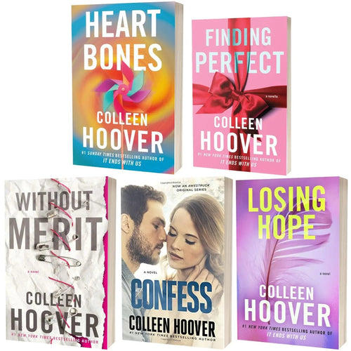 Front cover of Colleen Hoover 5 Books Collection Set including Heart Bones and Confess at bulkbookshop.com