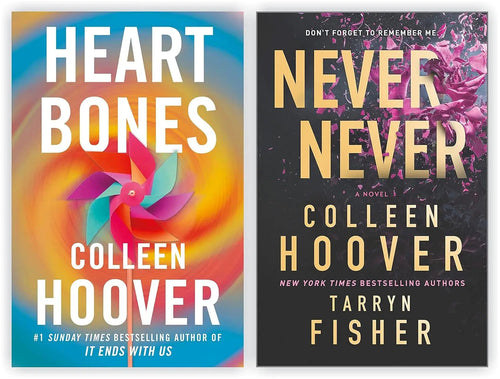 Front cover of Colleen Hoover 2-Book Collection Heart Bones and Never Never at bulkbookshop.com